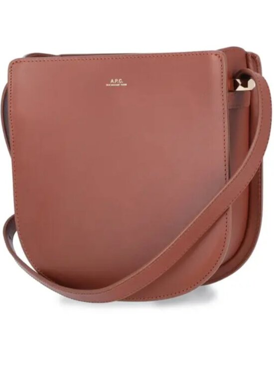 A.P.C. Handbags - A.P.C. Geneve Leather Shoulder Crossbody Bag Brown